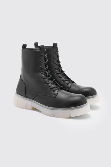 Boots Med Transparent Sula, Black