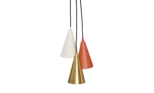 TAKLAMPA Brun/Mässing/Beige