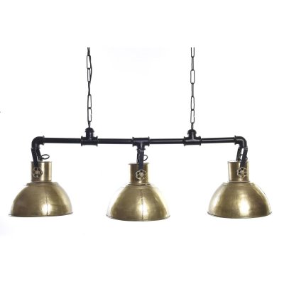 Taklampa DKD Home Decor Svart Gyllene Metall 50 W (116 x 29 x 42 cm)