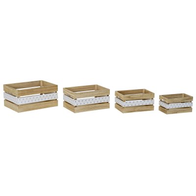 Uppsättning med Dekorativa Lådor DKD Home Decor Scandi (40 x 30 x 20 cm)