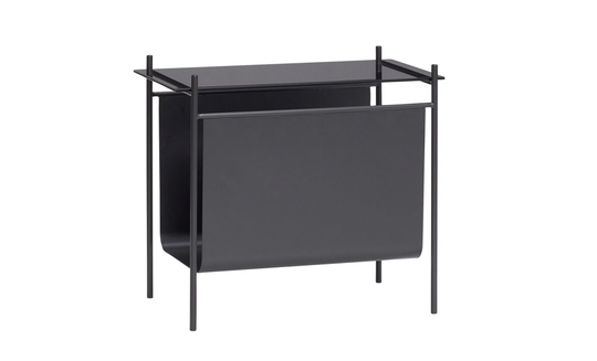 SOFFBORD Tidningsställ Metall/Glas