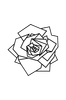 Väggdekor Geometrisk Ros Blomma