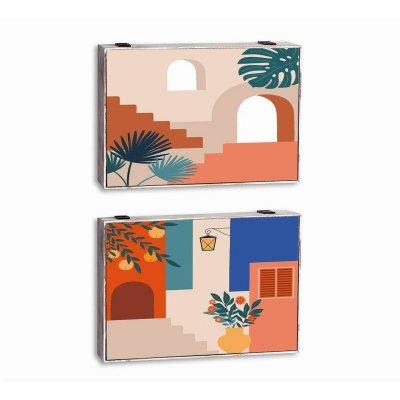 Omslag DKD Home Decor Modern Räknare 46,5 x 6 x 31,5 cm 2 antal Trä MDF