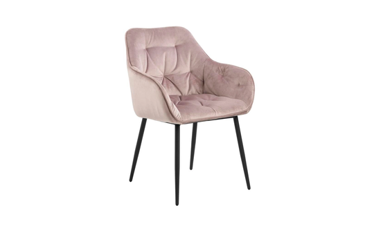 SAGA Sammetsfåtölj Rosa