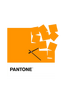 Väggklocka Fly Away Pantone