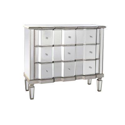 Byrå DKD Home Decor Speglar Silvrig MDF (103 x 40 x 92 cm)