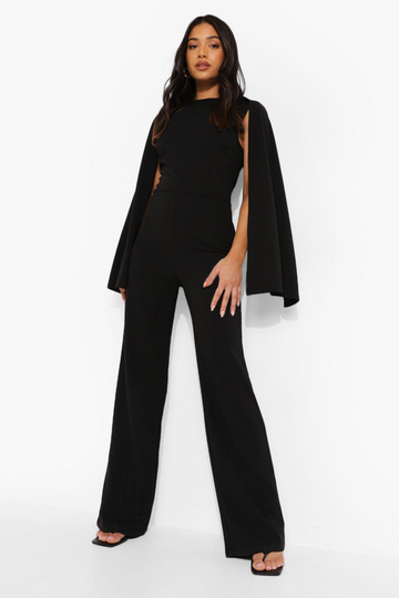 Petite - Jumpsuit Med Holkärm, Black