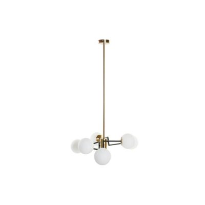 Taklampa DKD Home Decor Svart Metall Glas Gyllene (60 x 60 x 100 cm)