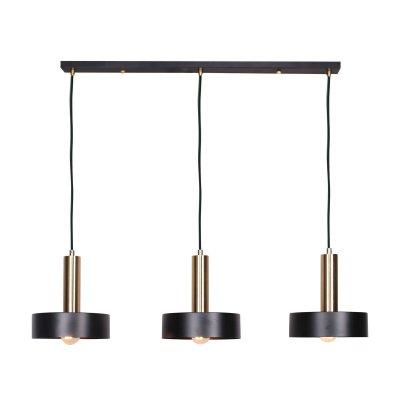 Taklampa DKD Home Decor Svart Gyllene Metall (88 x 18 x 28 cm)