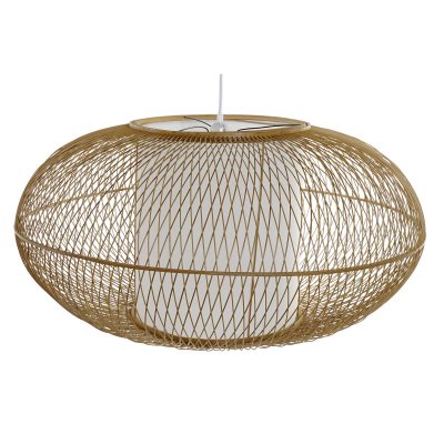 Taklampa DKD Home Decor Naturell Vit (83 x 83 x 40 cm)