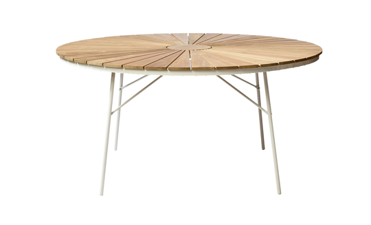 ELLEN Trädgårdsbord Teak/Vit 150