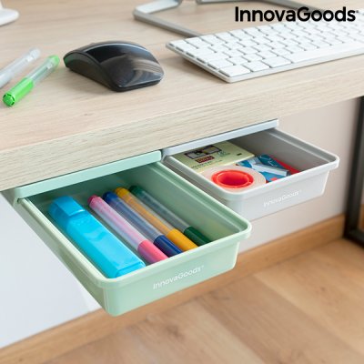 Set med extra självhäftande skrivbordslådor Underalk InnovaGoods Förpackning med 2 masker