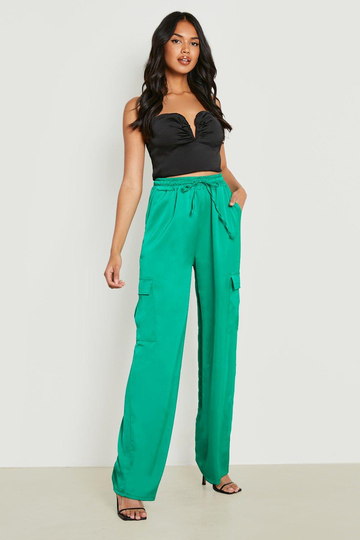 Cargobyxor I Satin Med Vida Ben, Green