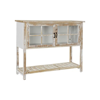 Skänk DKD Home Decor Utsliten Glas Trä (100 x 30 x 78 cm)