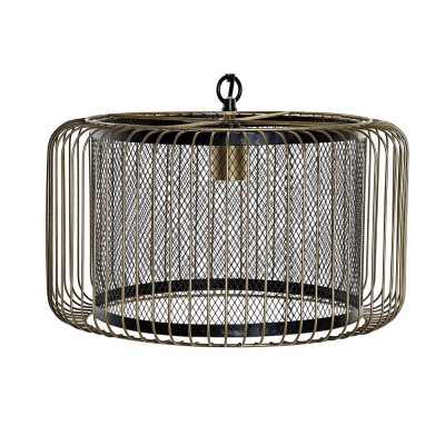 Taklampa DKD Home Decor Gyllene Metall 220 V (44.5 x 44.5 x 124 cm)