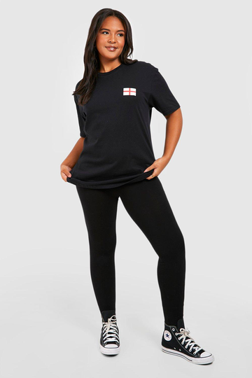 Plus England Flagga World Cup T-Shirt, Black