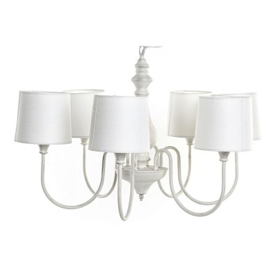 Taklampa DKD Home Decor Metall Polyester Vit 220 V 25W (66 x 66 x 44 cm)