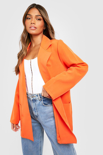 Basic Kavaj Med Ledig Passform, Orange