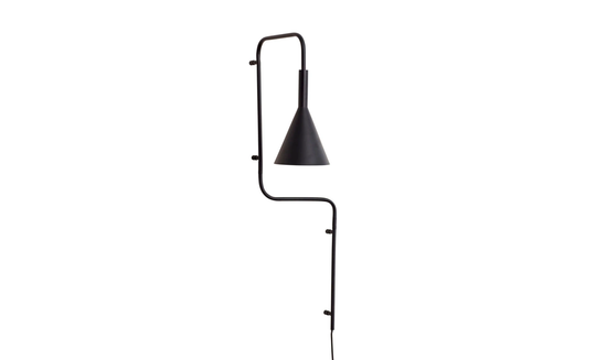 VÄGGLAMPA Svart
