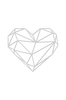 Väggdekor Heart Silver
