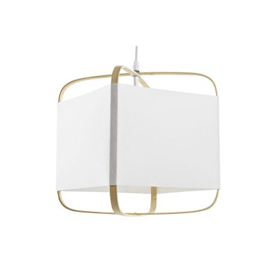 Taklampa DKD Home Decor Naturell Vit 50 W (27 x 27 x 33 cm)
