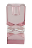 Ljushållare Mira. Ljushållare i rosa glas