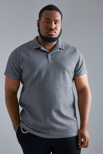 Plus Piké I Slim Fit Med Knappar, Grey
