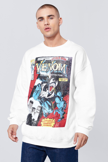Venom Oversized Sweatshirt, White