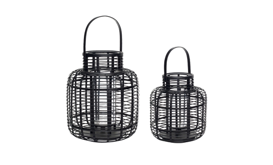 LYKTA 2-pack Bambu Svart