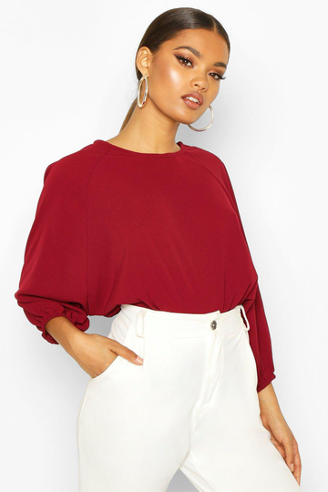 Blus Med Fladdermusärm, Red