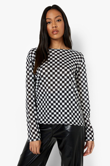 Tall - Oversize Långärmad Topp, Black