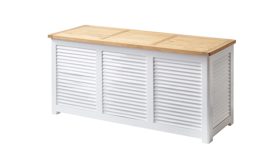 KARA Förvaringslåda Vit/Teak