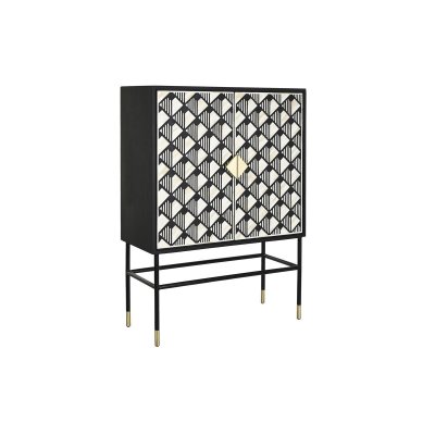 Skänk DKD Home Decor Svart Vit Elfenben Harts Trä MDF (100 x 40 x 141 cm)