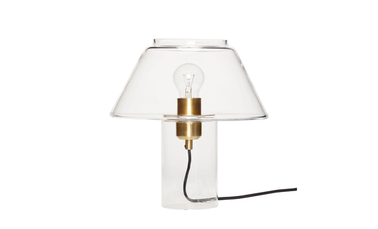 BORDSLAMPA Glas/Mässing