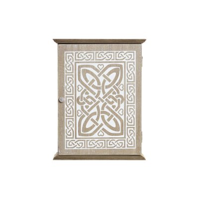 Nyckelskåp DKD Home Decor Naturell MDF Vit (20 x 6,5 x 26 cm)