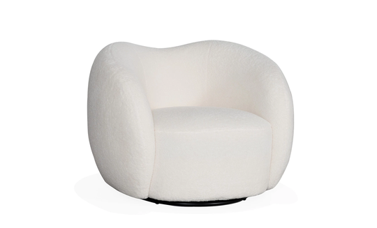 NONA Snurrfåtölj Teddy Offwhite