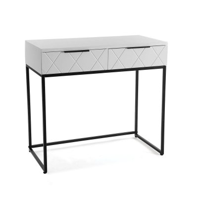 Hallmöbel med 2 lådor Versa Vit Granträ Trä MDF (30 x 76 x 135 cm)