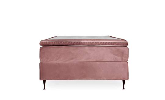 OPERA 120 Kontinentalsäng Sammet Rosa