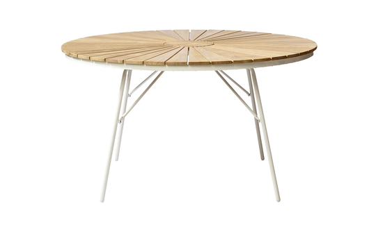 ELLEN Trädgårdsbord Teak/Vit 130