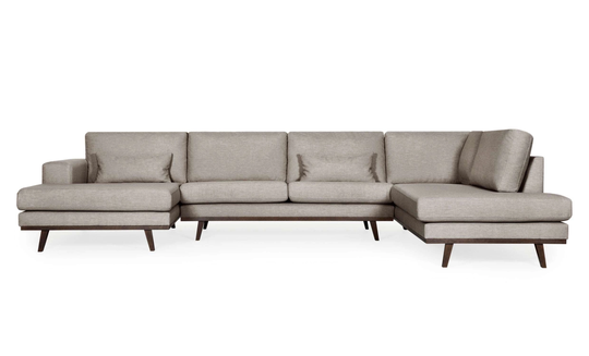 STOCKHOLM Fusion U-soffa Höger Mörkbeige