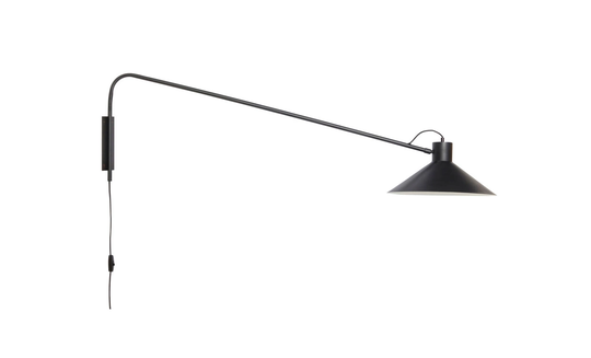 VÄGGLAMPA Metall Svart