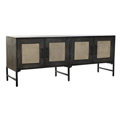 Skänk DKD Home Decor Brun Rattan Mangoträ (155 x 40 x 61,5 cm)