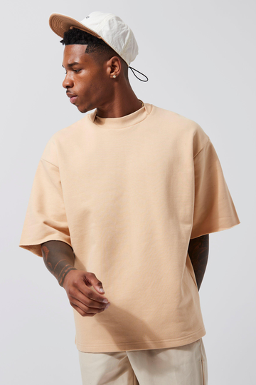 Boxig Kortärmad Sweatshirt, Beige