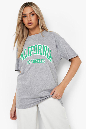 California Oversize T-Shirt, Grey