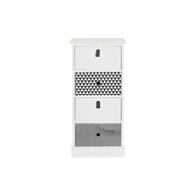 Byrå DKD Home Decor Grå Vit Paulowniaträ (36 x 25 x 79 cm)