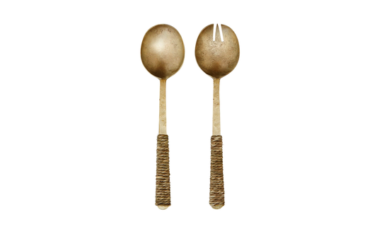 SERVERINGSBESTICK Mässing/Jute
