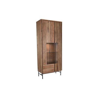 Visningsställ DKD Home Decor Glas Aluminium Akaciaträ (80 x 40 x 197 cm)