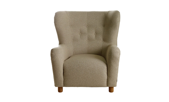 BILLY Fåtölj Bouclé Beige