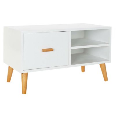 Skänk DKD Home Decor Vit Brun MDF (80 x 40 x 50 cm)
