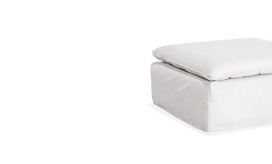 DOVER Grand Deluxe Klädsel Fotpall Vit